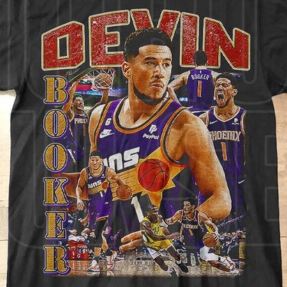 Devin Booker Basketball T-Shirt 90s Graphic Style Fan Gift Unisex Shirt 05 - Picture 2 of 5